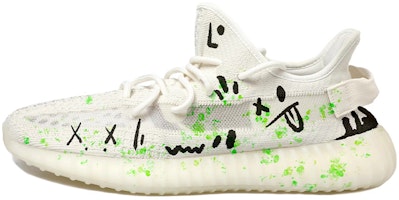 【定制球鞋】adidas originals Yeezy Boost 350 V2 OKHR 布料 減震防滑 低筒 運動休閒鞋 男女款 白綠黑 Buy 【定制球鞋】adidas originals Yeezy Boost 350 V2 OKHR 布料 減震防滑 低筒 運動休閒鞋 男女款 白綠黑