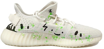 【定制球鞋】adidas originals Yeezy Boost 350 V2 OKHR 布料 減震防滑 低筒 運動休閒鞋 男女款 白綠黑 Order 【定制球鞋】adidas originals Yeezy Boost 350 V2 OKHR 布料 減震防滑 低筒 運動休閒鞋 男女款 白綠黑