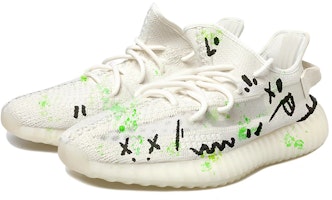 【定制球鞋】adidas originals Yeezy Boost 350 V2 OKHR 布料 減震防滑 低筒 運動休閒鞋 男女款 白綠黑 Lookbook 【定制球鞋】adidas originals Yeezy Boost 350 V2 OKHR 布料 減震防滑 低筒 運動休閒鞋 男女款 白綠黑