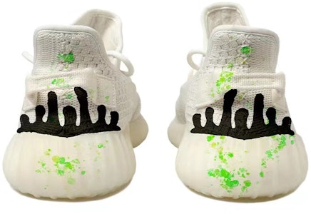 【定制球鞋】adidas originals Yeezy Boost 350 V2 OKHR 布料 減震防滑 低筒 運動休閒鞋 男女款 白綠黑 Purchase 【定制球鞋】adidas originals Yeezy Boost 350 V2 OKHR 布料 減震防滑 低筒 運動休閒鞋 男女款 白綠黑