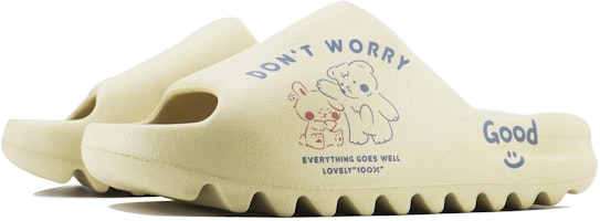【訂製球鞋】adidas originals Yeezy Slide 二次元 卡通休閒 居家出街 EVA 快乾一字拖鞋 男女款 米色 Shop 【訂製球鞋】adidas originals Yeezy Slide 二次元 卡通休閒 居家出街 EVA 快乾一字拖鞋 男女款 米色