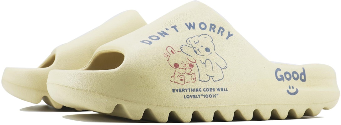 【訂製球鞋】adidas originals Yeezy Slide 二次元 卡通休閒 居家出街 EVA 快乾一字拖鞋 男女款 米色 Shop 【訂製球鞋】adidas originals Yeezy Slide 二次元 卡通休閒 居家出街 EVA 快乾一字拖鞋 男女款 米色