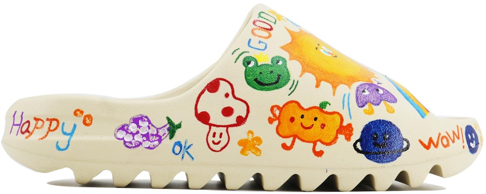 カスタムペイント Yeezy Slide クリーム (Kasutamupeinto Yeezy Slide Kuriimu) FZ5897(Team168-Sunny-) Shop カスタムペイント Yeezy Slide クリーム (Kasutamupeinto Yeezy Slide Kuriimu) FZ5897(Team168-Sunny-)
