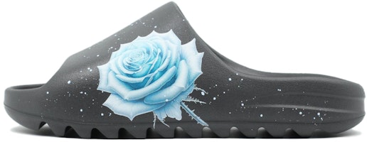 【訂製球鞋】 adidas originals Yeezy Slide 球場藝術家 冰雪玫瑰 潑墨 經典百搭一字拖鞋 男女款 深灰 Buy 【訂製球鞋】 adidas originals Yeezy Slide 球場藝術家 冰雪玫瑰 潑墨 經典百搭一字拖鞋 男女款 深灰