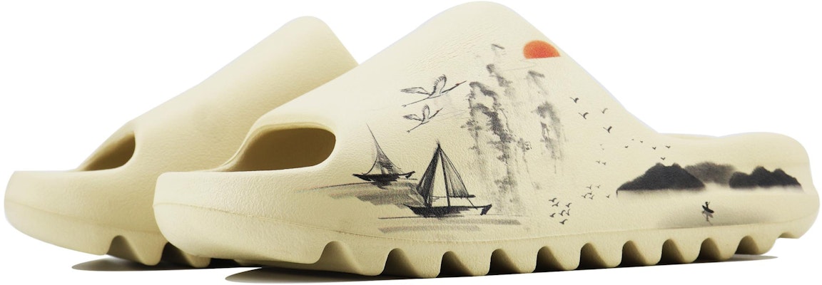 カスタムメイド adidas Yeezy Slide "インクウォッシュベージュ" FZ5897(Team168-山水) Shop カスタムメイド adidas Yeezy Slide "インクウォッシュベージュ" FZ5897(Team168-山水)