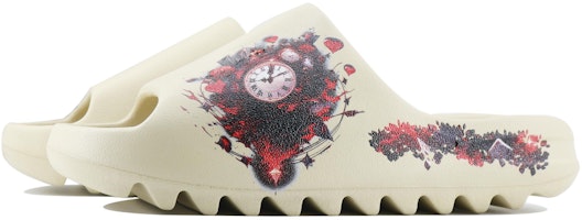 【客製化球鞋】 adidas originals Yeezy Slide 玫瑰時鐘 SDS 復古 浪漫 休閒 時尚 家居休閒 閒逛 一字拖鞋 男女皆宜 米色 Shop 【客製化球鞋】 adidas originals Yeezy Slide 玫瑰時鐘 SDS 復古 浪漫 休閒 時尚 家居休閒 閒逛 一字拖鞋 男女皆宜 米色