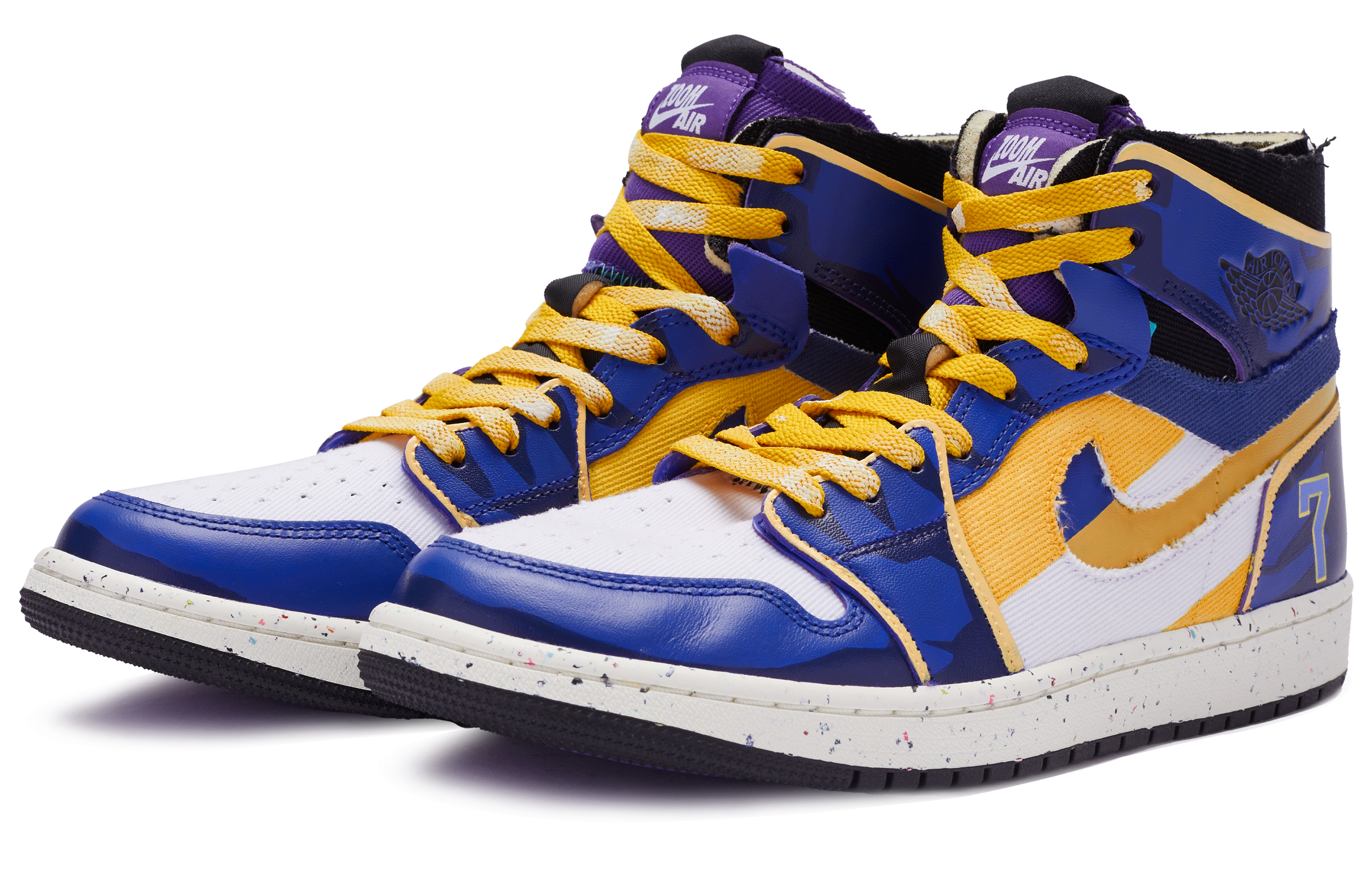 Lookbook カスタムAJ1 青紫金白 ビッグニュー情熱 (Kasutamu AJ1 Ao Murasaki Kin Shiro Biggu Nyū Jōnetsu) CT0978-501(TeamR-男款刺猬头)