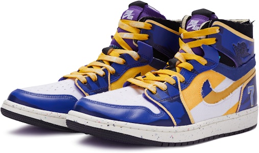 【訂製球鞋】 Jordan Air Jordan 1 BIGNIU 熱血青春主題 刺蝟頭 手繪噴繪 高筒 復古籃球鞋 男款 藍紫金白 Lookbook 【訂製球鞋】 Jordan Air Jordan 1 BIGNIU 熱血青春主題 刺蝟頭 手繪噴繪 高筒 復古籃球鞋 男款 藍紫金白