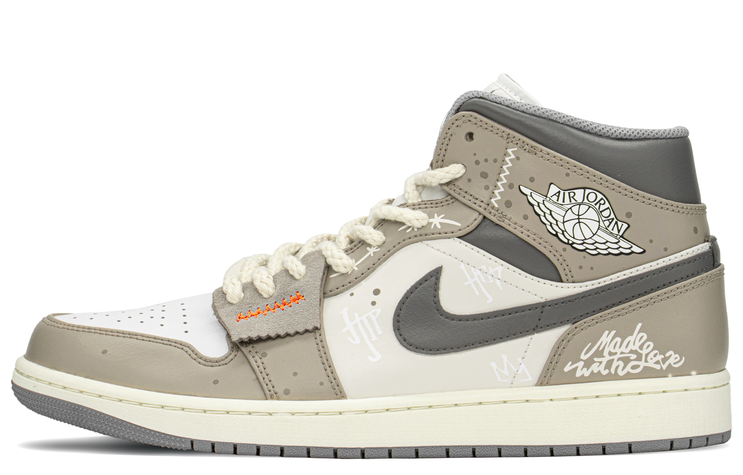 Buy 【訂製球鞋】Jordan Air Jordan 1 FZBB 大地色搭配 愛情製造 復古籃球鞋 男款 褐色