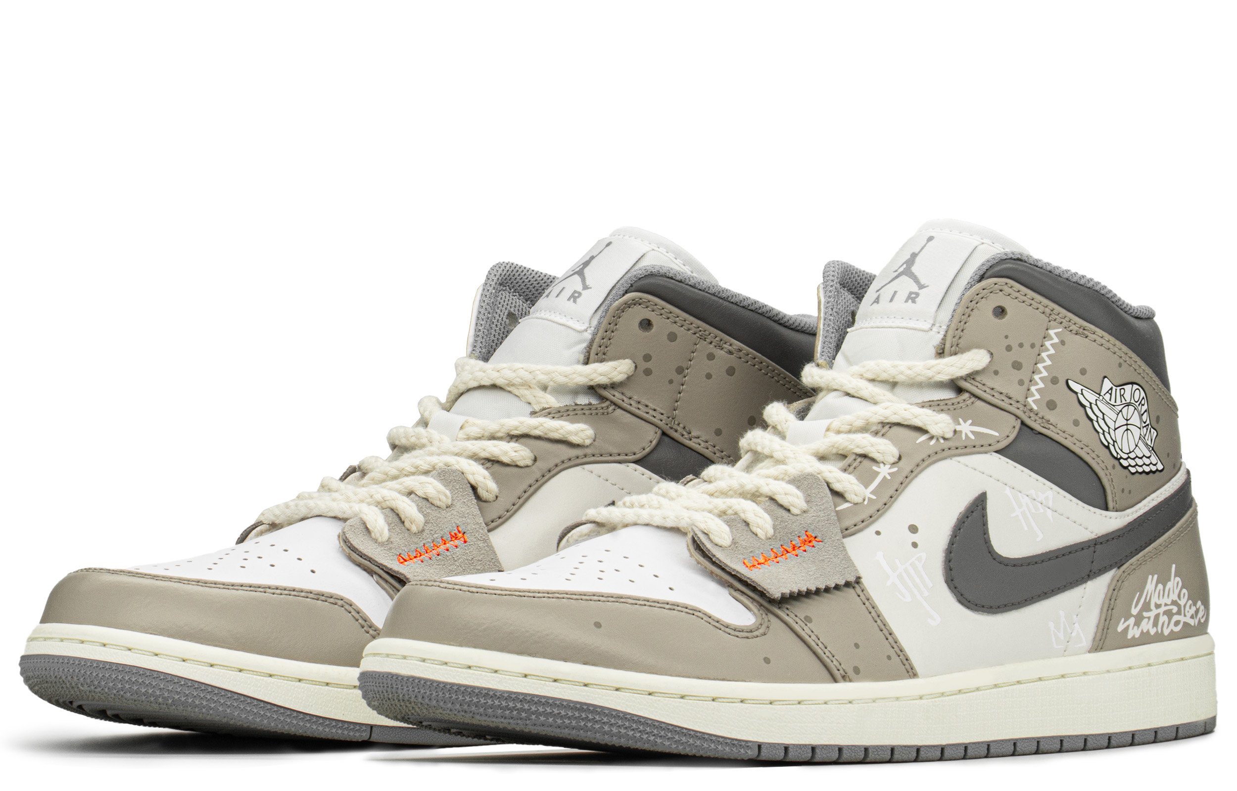 Lookbook 【訂製球鞋】Jordan Air Jordan 1 FZBB 大地色搭配 愛情製造 復古籃球鞋 男款 褐色