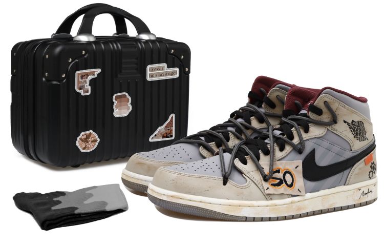 Buy [カスタムシューズ] エアジョーダン1 'インダストリアルウェイストシャドウ' DQ8426-615(Team拾玖-工业废土S-BOX)