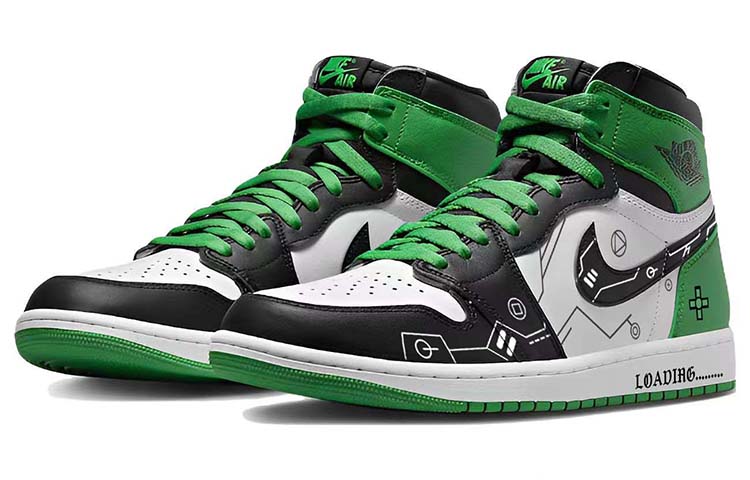 Lookbook [Zapatos Personalizados] Air Jordan 1 'Tech Blueprint - Blanco Verde Negro' DZ5485-031(Team56-电竞竞技)