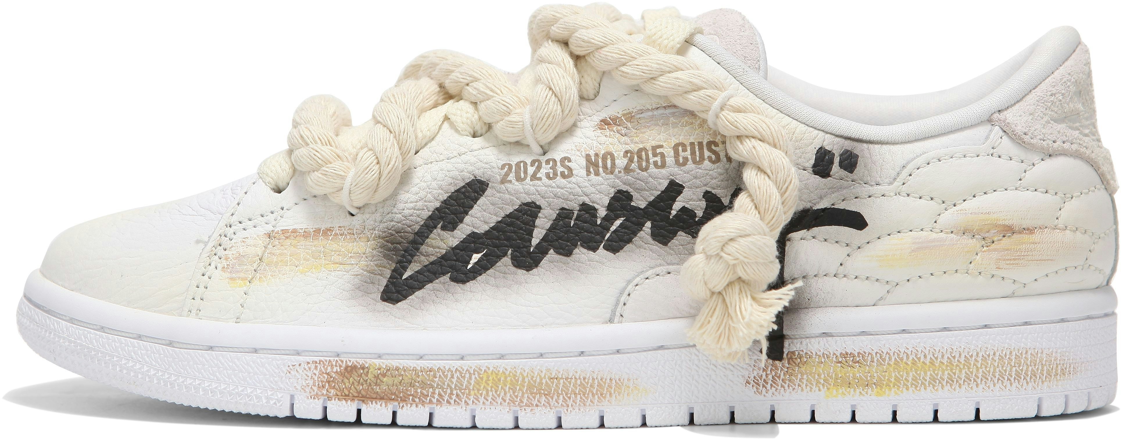Custom Shoes Air Jordan 1 Center Court #39 White on White Heat Wave Custom Shoes Air Jordan 1 Center Court #39 White on White Heat Wave