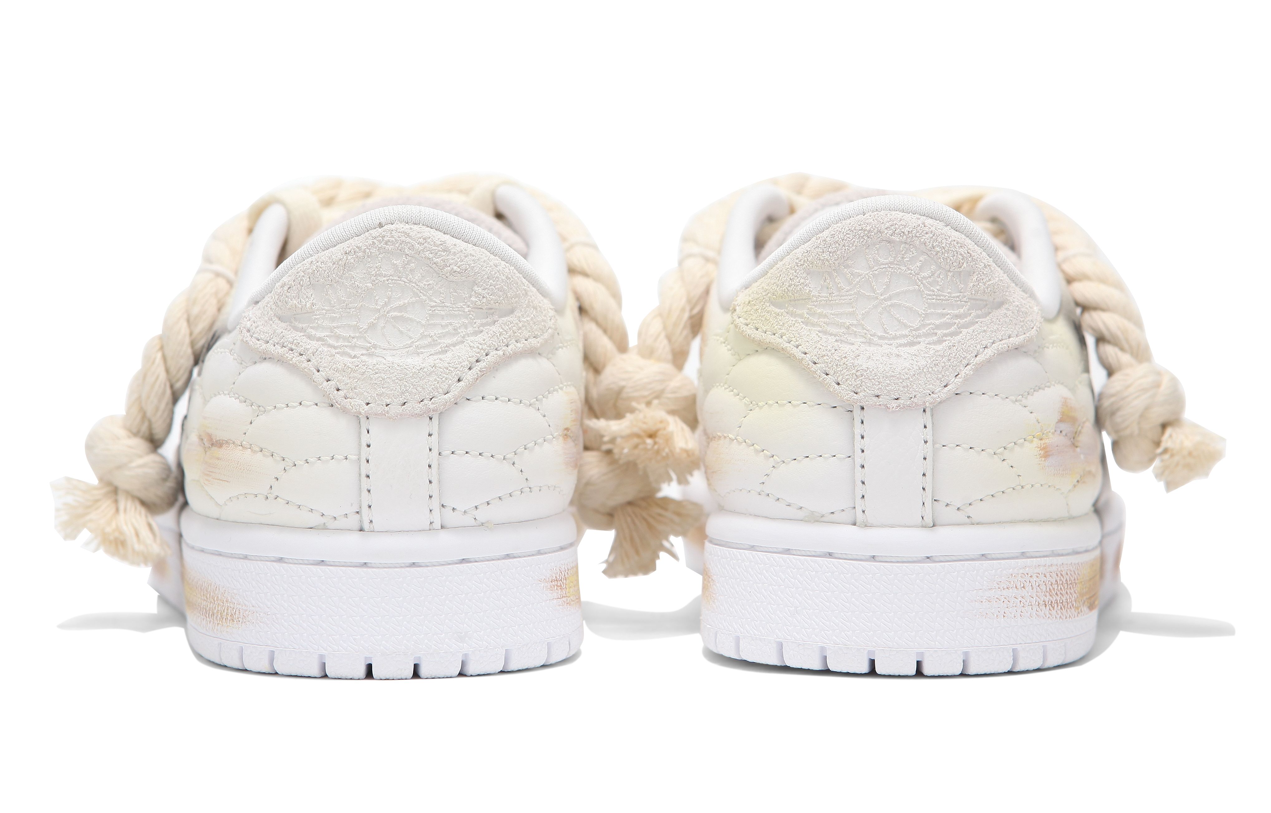 Shop [定制鞋款] Air Jordan 1 中央场 '白色烈焰' DJ2756-100(Team24-男款灼烧做旧)