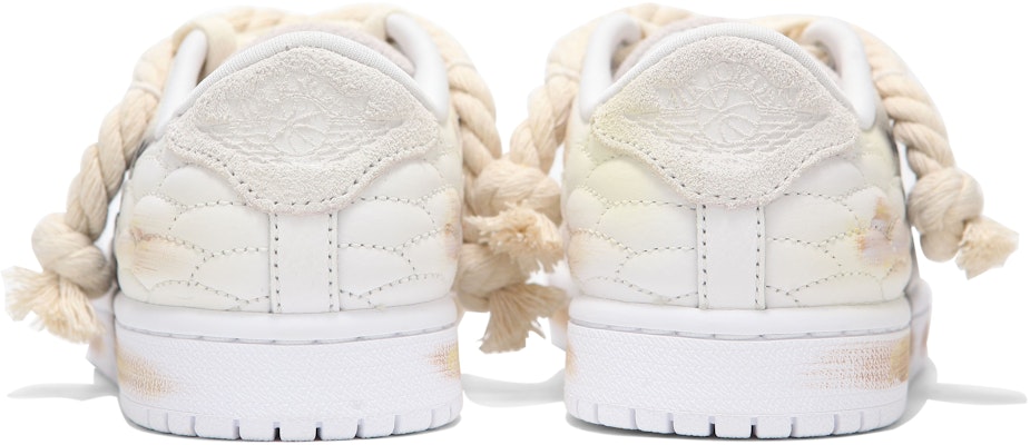 【定制球鞋】Jordan Air Jordan 1 Centre Court “White on White” 熱浪 灼燒做舊 划痕 麻繩 低幫 復古籃球鞋 男女同款 米色 Shop 【定制球鞋】Jordan Air Jordan 1 Centre Court “White on White” 熱浪 灼燒做舊 划痕 麻繩 低幫 復古籃球鞋 男女同款 米色