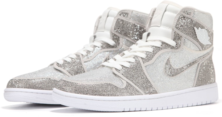 【定制球鞋】 Jordan Air Jordan 1 Centre Court 婚鞋 鑽石 水晶鞋 優雅 簡約 NO.205 換皮 高幫 復古籃球鞋 男女同款 白灰色 Purchase 【定制球鞋】 Jordan Air Jordan 1 Centre Court 婚鞋 鑽石 水晶鞋 優雅 簡約 NO.205 換皮 高幫 復古籃球鞋 男女同款 白灰色