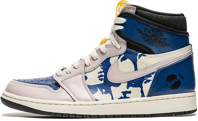 【訂製球鞋】Jordan Air Jordan 1 High 野鶴製造 藝術抽象主題 復古風 做舊鞋底 高幫 復古籃球鞋 男女同款 藍紫 Buy 【訂製球鞋】Jordan Air Jordan 1 High 野鶴製造 藝術抽象主題 復古風 做舊鞋底 高幫 復古籃球鞋 男女同款 藍紫