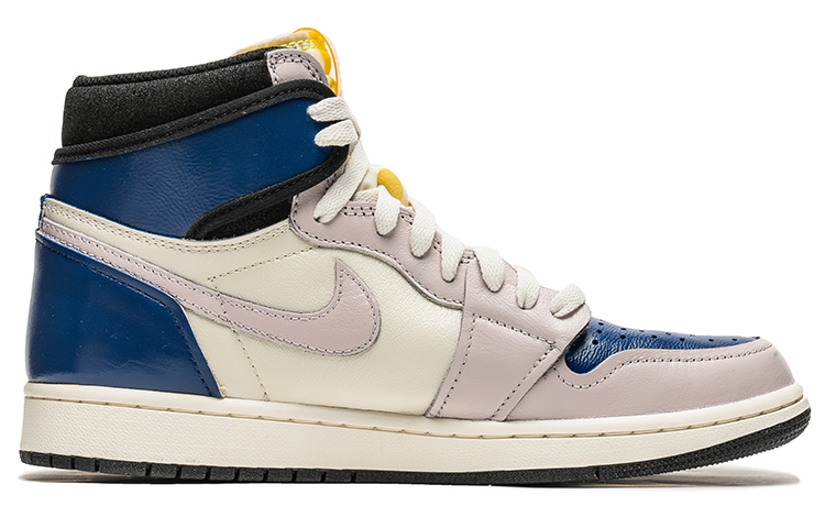 Order [Sepatu Kustom] Air Jordan 1 Tinggi 'Seni Abstrak Biru Ungu' 555088-118(TeamB-男女款海报蓝紫)