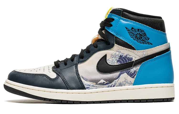 Order カスタムAJ1ハイ「オーシャンウェーブ」青白 555088-702(TeamB-男女款海浪H-BOX)