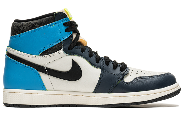 Lookbook カスタムAJ1ハイ「オーシャンウェーブ」青白 555088-702(TeamB-男女款海浪H-BOX)