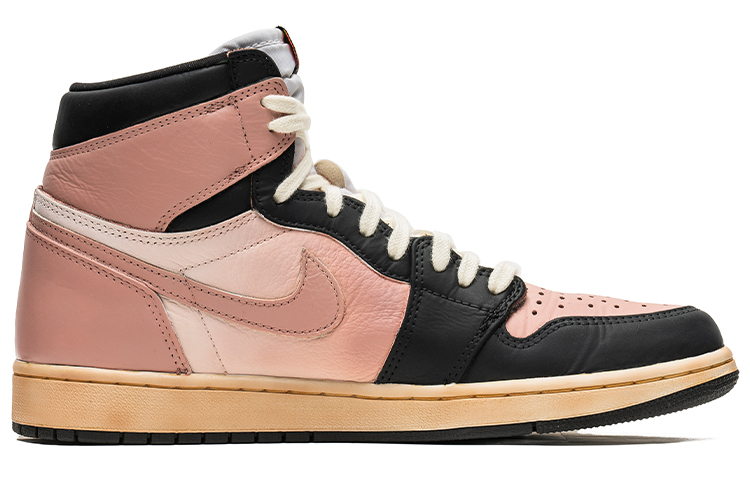 Order Zapatillas Personalizadas Air Jordan 1 High 'Arte Abstracto Rosa Negro' 555088-603(TeamB-男女款专辑黑粉)