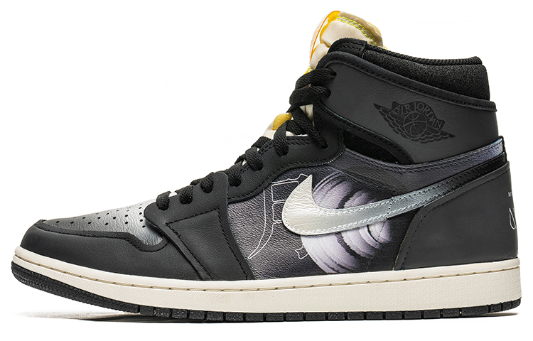 Buy 에어 조던 1 하이 '블랙 토 문 이클립스' (커스텀) 555088-118(TeamB-男女款月食G-BOX)