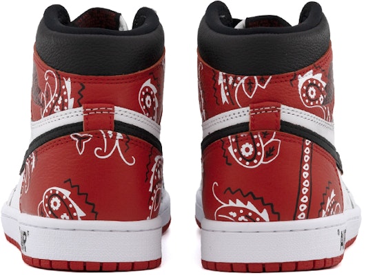 【定製球鞋】 Jordan Air Jordan 1 高筒 腰果花 街頭 鴛鴦 復古 嘻哈 高幫 板鞋 男女同款 黑白紅 Shop 【定製球鞋】 Jordan Air Jordan 1 高筒 腰果花 街頭 鴛鴦 復古 嘻哈 高幫 板鞋 男女同款 黑白紅