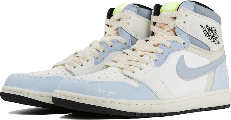 【訂製球鞋】Jordan Air Jordan 1 悠悠清風 甜美 清新 高筒 復古籃球鞋 男女同款 藍白 Lookbook 【訂製球鞋】Jordan Air Jordan 1 悠悠清風 甜美 清新 高筒 復古籃球鞋 男女同款 藍白