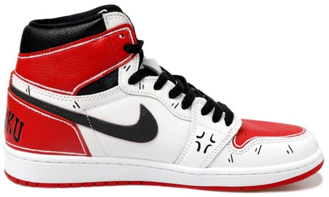 【訂製球鞋】 Jordan Air Jordan 1 熱血青春系列 塗鴉 動漫二次元 7號 高幫 復古籃球鞋 男女同款 白紅 Order 【訂製球鞋】 Jordan Air Jordan 1 熱血青春系列 塗鴉 動漫二次元 7號 高幫 復古籃球鞋 男女同款 白紅