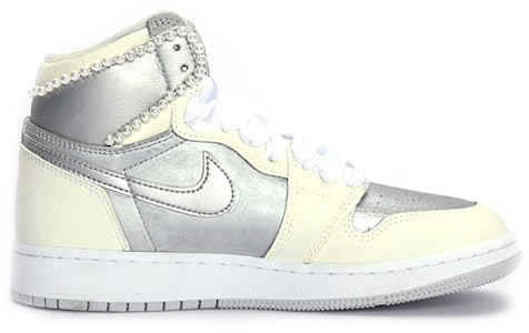 【客制球鞋】Jordan Air Jordan 1 High 氣泡水母 公主 小香風 高筒 復古籃球鞋 GS 米白銀 Order 【客制球鞋】Jordan Air Jordan 1 High 氣泡水母 公主 小香風 高筒 復古籃球鞋 GS 米白銀