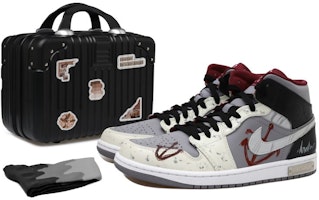 【客製球鞋】 Jordan Air Jordan 1 OKHR 海軍風 HRZZ 錨 灑墨 高筒 復古籃球鞋 男女共款 Buy 【客製球鞋】 Jordan Air Jordan 1 OKHR 海軍風 HRZZ 錨 灑墨 高筒 復古籃球鞋 男女共款