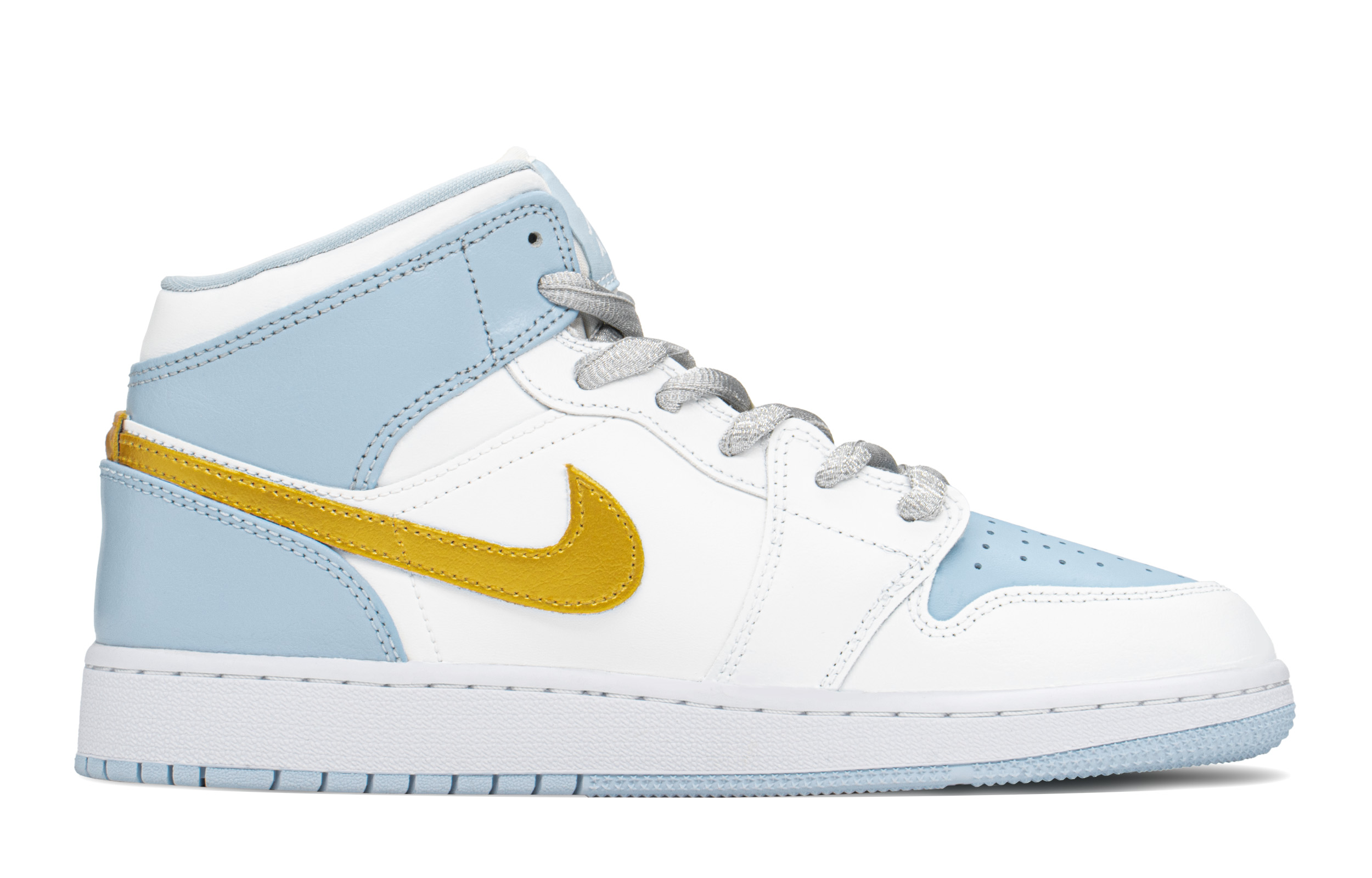 Lookbook [Sepatu Khusus] Air Jordan 1 High 'Romantic Ocean Blue Splatter' 555112-401(TeamA-AJ海蓝奇缘S-BOX)