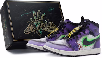 【訂製球鞋】 Jordan Air Jordan 1 科技未來感 一號機 特殊鞋盒 高筒 復古籃球鞋 男款 白紫綠紅 Buy 【訂製球鞋】 Jordan Air Jordan 1 科技未來感 一號機 特殊鞋盒 高筒 復古籃球鞋 男款 白紫綠紅