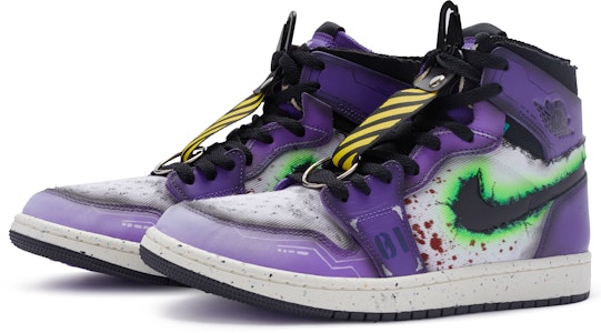 【訂製球鞋】 Jordan Air Jordan 1 科技未來感 一號機 特殊鞋盒 高筒 復古籃球鞋 男款 白紫綠紅 Shop 【訂製球鞋】 Jordan Air Jordan 1 科技未來感 一號機 特殊鞋盒 高筒 復古籃球鞋 男款 白紫綠紅