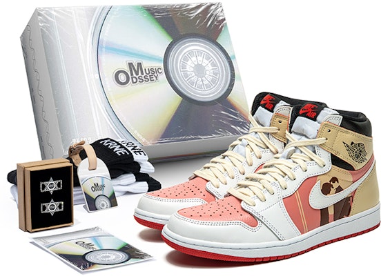 【訂製球鞋】 Jordan Air Jordan 1 High 野鶴製造 情人節主題 抽象畫 高幫 復古籃球鞋 男女同款 白黃 特殊禮盒版 Buy 【訂製球鞋】 Jordan Air Jordan 1 High 野鶴製造 情人節主題 抽象畫 高幫 復古籃球鞋 男女同款 白黃 特殊禮盒版