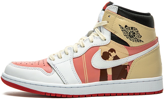 【訂製球鞋】 Jordan Air Jordan 1 High 野鶴製造 情人節主題 抽象畫 高幫 復古籃球鞋 男女同款 白黃 特殊禮盒版 Order 【訂製球鞋】 Jordan Air Jordan 1 High 野鶴製造 情人節主題 抽象畫 高幫 復古籃球鞋 男女同款 白黃 特殊禮盒版