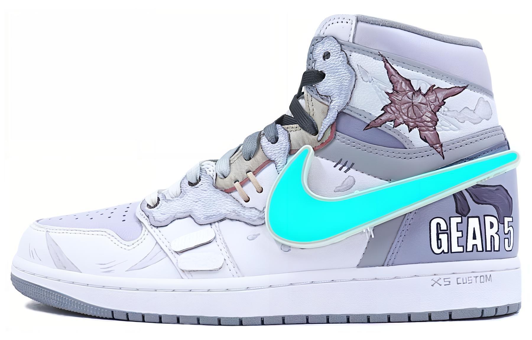 Order 커스텀 에어조던1 화이트/퍼플/그레이 루피 LED 555088-037-444052