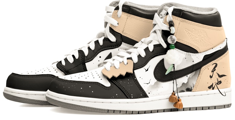 【定製球鞋】Jordan Air Jordan 1 浮游天地 特殊鞋盒 國風 新中式 復古 高筒 籃球鞋 男女同款 卡其黑 Lookbook 【定製球鞋】Jordan Air Jordan 1 浮游天地 特殊鞋盒 國風 新中式 復古 高筒 籃球鞋 男女同款 卡其黑