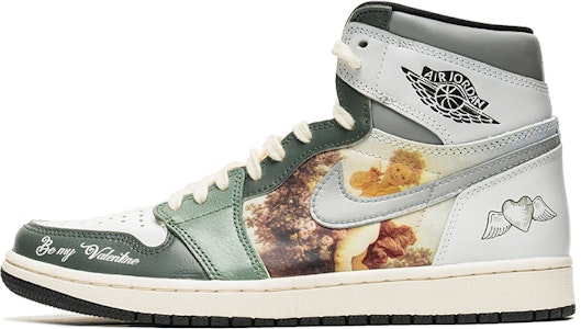 【定製球鞋】Jordan Air Jordan 1 High OG 野鶴製造 青腳趾 油畫風 文藝復興 高幫 復古籃球鞋 男女同款 青石綠 Buy 【定製球鞋】Jordan Air Jordan 1 High OG 野鶴製造 青腳趾 油畫風 文藝復興 高幫 復古籃球鞋 男女同款 青石綠