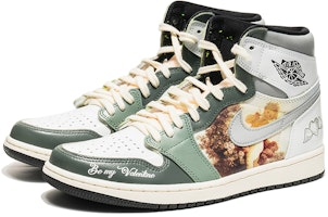 【定製球鞋】Jordan Air Jordan 1 High OG 野鶴製造 青腳趾 油畫風 文藝復興 高幫 復古籃球鞋 男女同款 青石綠 Lookbook 【定製球鞋】Jordan Air Jordan 1 High OG 野鶴製造 青腳趾 油畫風 文藝復興 高幫 復古籃球鞋 男女同款 青石綠