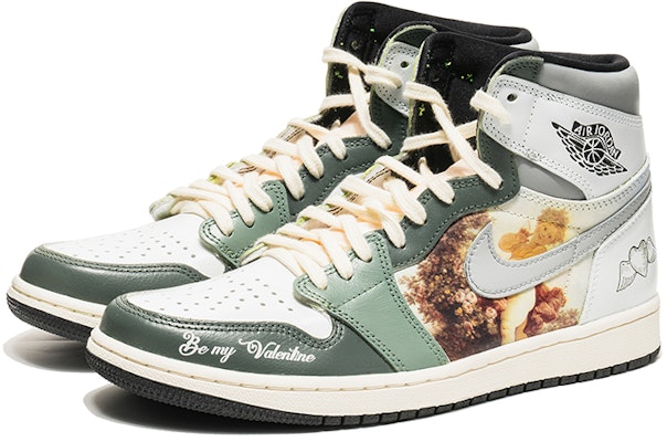 에어 조던 1 하이 OG '예술적 르네상스' (커스텀) 555088-603(TeamB-男女款油画风青石绿) Lookbook 에어 조던 1 하이 OG '예술적 르네상스' (커스텀) 555088-603(TeamB-男女款油画风青石绿)