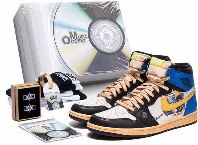 custom-shoes-air-jordan-1-high-og-black-blue-toe-patina