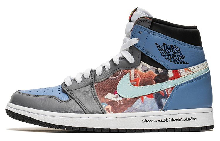 Order 에어 조던 1 하이 OG '블랙 블루토 디스트레스드 그레이블루' (79 characters) 555088-603(TeamB-专辑灰蓝O-BOX)