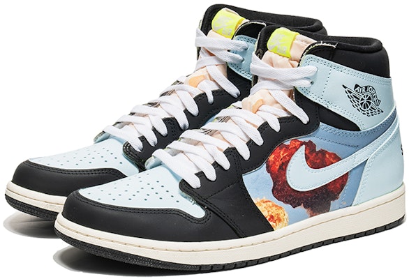【定制球鞋】 Jordan Air Jordan 1 High OG 野鶴製造 黑藍腳趾 天空主題 特殊定制款 低幫 復古籃球鞋 男女同款 黑藍 Lookbook 【定制球鞋】 Jordan Air Jordan 1 High OG 野鶴製造 黑藍腳趾 天空主題 特殊定制款 低幫 復古籃球鞋 男女同款 黑藍