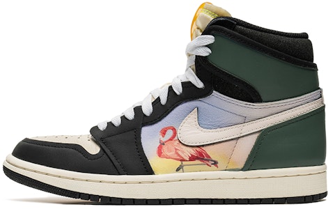 【定製球鞋】 Jordan Air Jordan 1 High OG 野鶴製造 復古藝術主題 火烈鳥 禮盒 高幫 復古籃球鞋 男女同款 黑綠 Buy 【定製球鞋】 Jordan Air Jordan 1 High OG 野鶴製造 復古藝術主題 火烈鳥 禮盒 高幫 復古籃球鞋 男女同款 黑綠