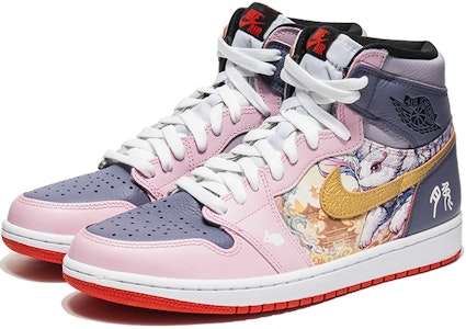 カスタムAJ1 ハイ OG "卯年 白紫" 555088-161(TeamB-男女款新年白紫) Lookbook カスタムAJ1 ハイ OG "卯年 白紫" 555088-161(TeamB-男女款新年白紫)