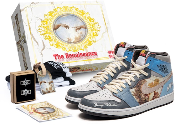 에어 조던 1 '인디고 블루 르네상스' (커스텀) 555088-603(TeamB-油画靛石蓝C-BOX) Buy 에어 조던 1 '인디고 블루 르네상스' (커스텀) 555088-603(TeamB-油画靛石蓝C-BOX)