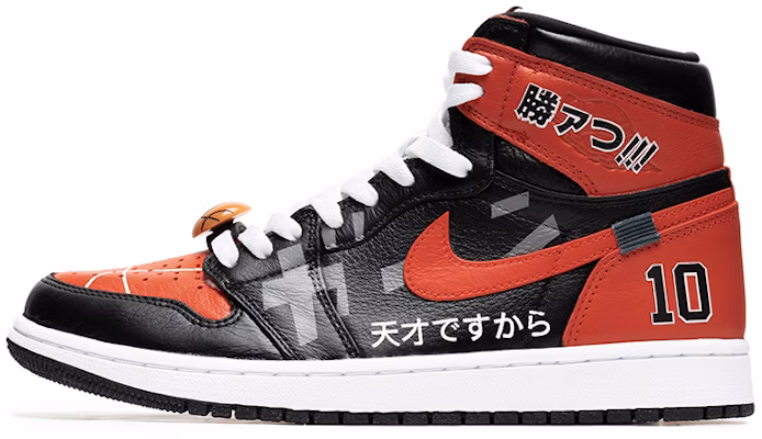 【定製球鞋】 Jordan Air Jordan 1 High OG 復古籃球鞋 灌籃高手主題 櫻木花道 高幫 板鞋 男女同款 黑紅 Buy 【定製球鞋】 Jordan Air Jordan 1 High OG 復古籃球鞋 灌籃高手主題 櫻木花道 高幫 板鞋 男女同款 黑紅