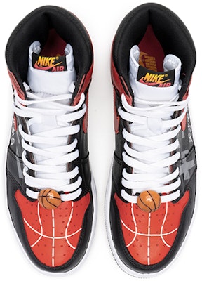 【定製球鞋】 Jordan Air Jordan 1 High OG 復古籃球鞋 灌籃高手主題 櫻木花道 高幫 板鞋 男女同款 黑紅 Shop 【定製球鞋】 Jordan Air Jordan 1 High OG 復古籃球鞋 灌籃高手主題 櫻木花道 高幫 板鞋 男女同款 黑紅