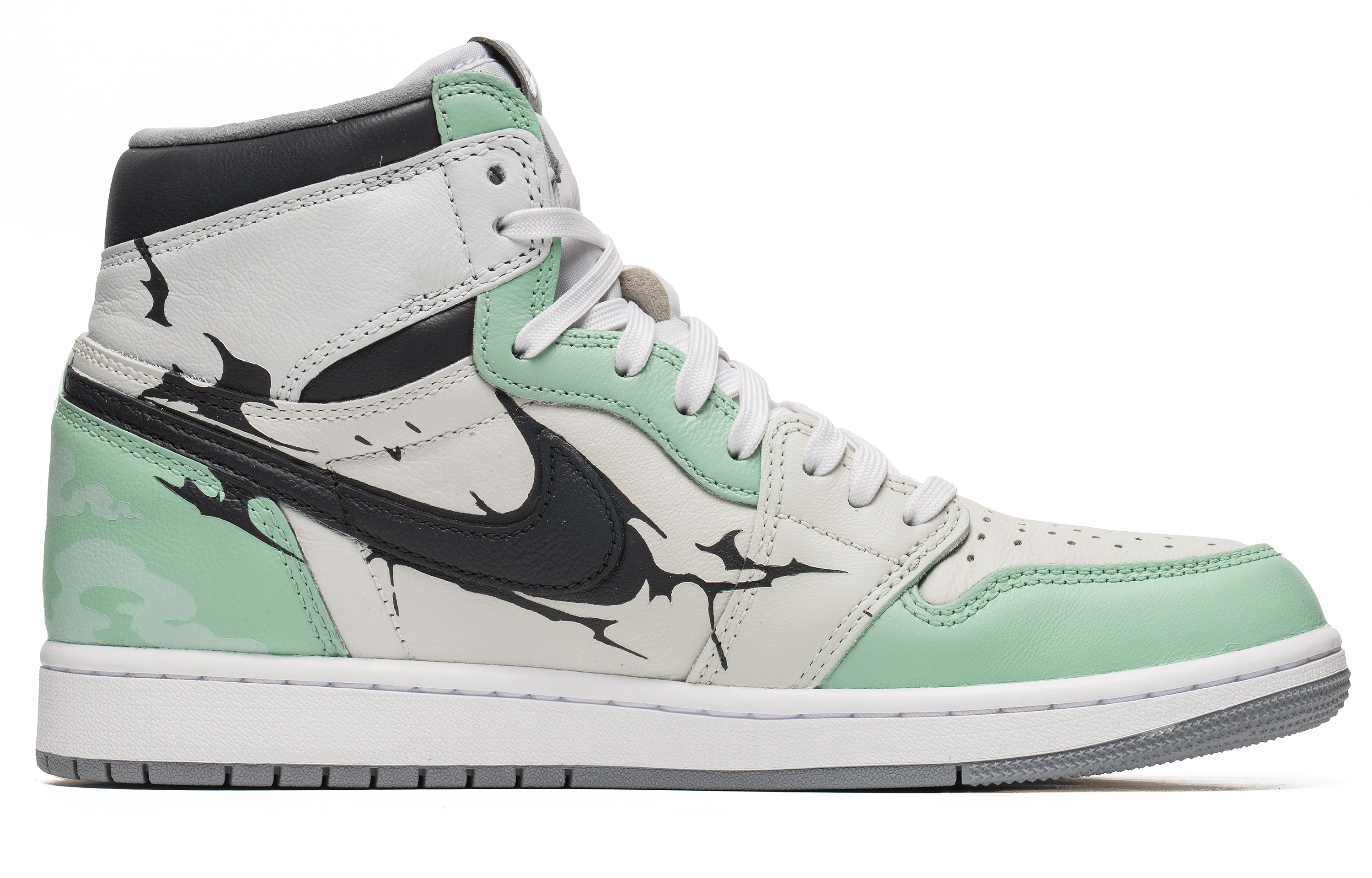 Order [Sepatu Kustom] Air Jordan 1 High OG 'Tiffany Green' 555088-037(Team22-七夕水墨A-BOX)